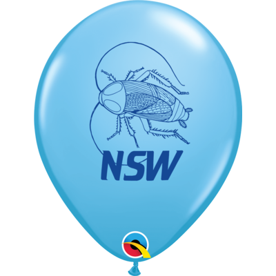 NSW Cockroach Pale Blue Latex Balloons Pk 25