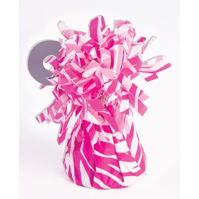 Hot Pink & White Zebra Print Pudding Balloon Weight (Pk 1)