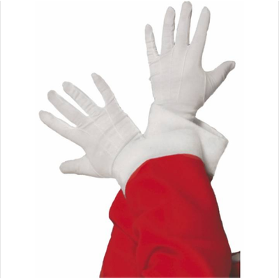 Christmas White Santa Gloves (1 Pair)