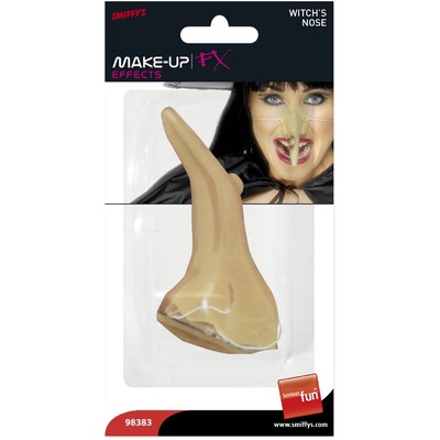 Halloween Flesh Coloured Witch Nose with Wart Pk 1