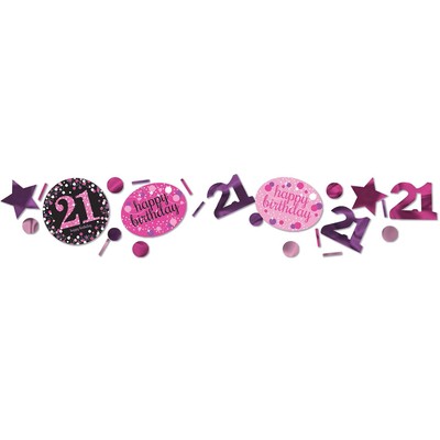 Girly 21st Birthday Scatters Confetti (Bulk Value Pack) 34g Pk 1