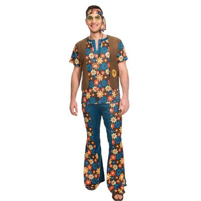 Adult Groovy Hippie Man Costume (Standard Size)