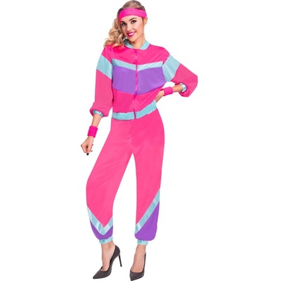 Adult Womans 80's Shell Suit Costume (Small, 8-10)