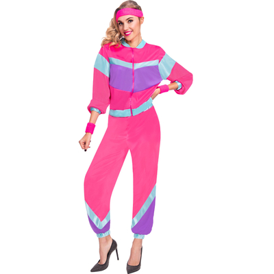 Adult Womans 80's Shell Suit Costume (Large, 14-16)