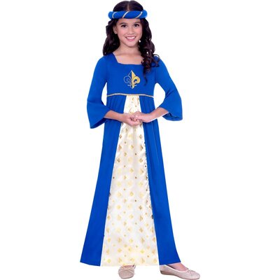 Child Blue Tudor Princess Dress Costume (6-8 Yrs)