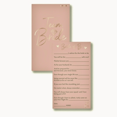 Hens Party Advice Activity Cards Pk 8