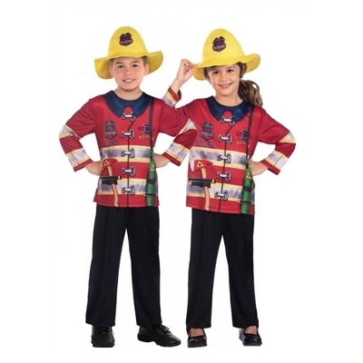 Child Kids Sustainable Firefighter Medium Costume