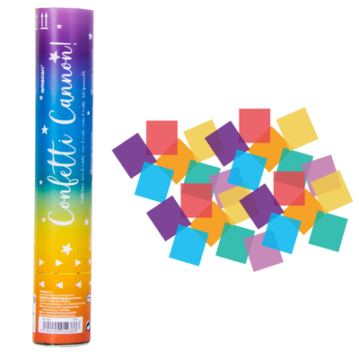 Rainbow Paper Confetti Cannon 24cm (Pk 1)