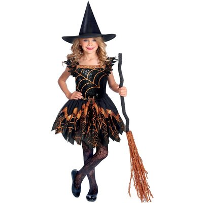 Child Spooky Spider Witch Halloween Costume (6-8 Yrs)