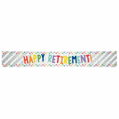 Happy Retirement Foil Banner 2.7m