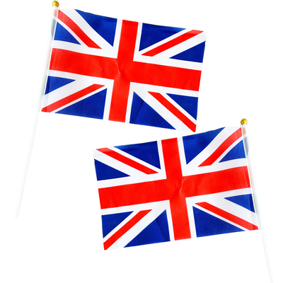British Flag Union Jack Flag Wavers 15x22cm (Pk 6)