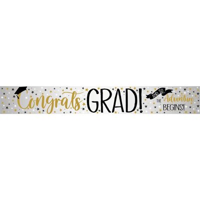 Graduation Congrats Congratulations Foil Banner 2.7m