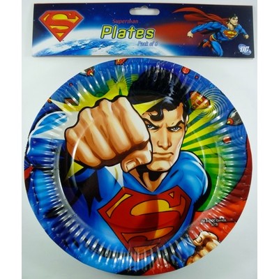 Superman Plates (9in) Pk 8 