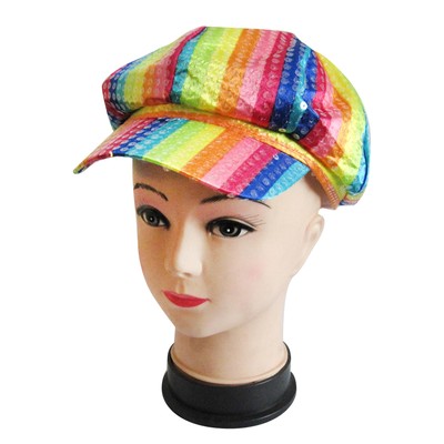 Rainbow Party Hat (with Clear Sequins) Pk 1