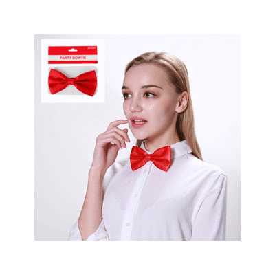 Red Satin Bow Tie Pk 1