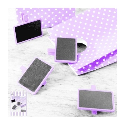 Mini Lavender Blackboards Pk 4