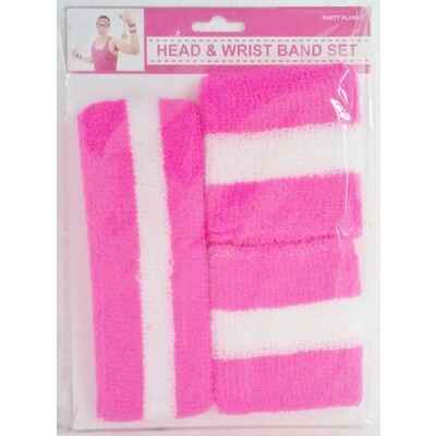 Pink Head and Wristband Set Pk 1 