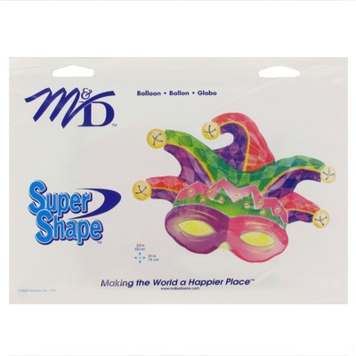 Foil Supershape Party Balloon - Mardi Gras Mask Pk1 