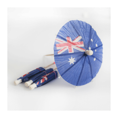 Australian Aussie Flag Umbrella Picks Pk 24