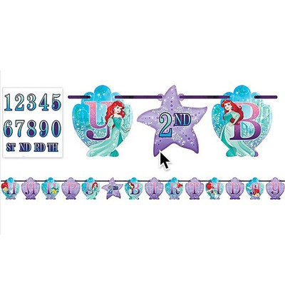 Ariel The Little Mermaid Customisable Giant Banner (3m) Pk 1