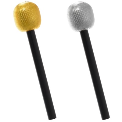 Fake Microphone (Gold OR Silver) Pk 1
