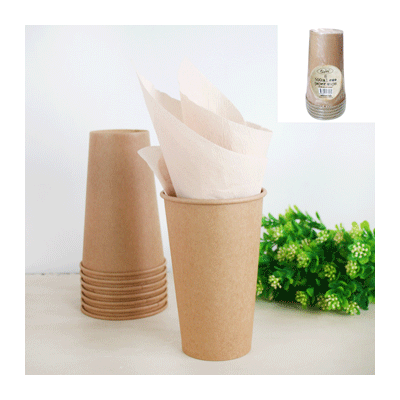 Kraft Brown Eco Paper Milkshake Cups (500ml) Pk 8