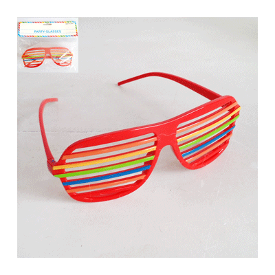 Rainbow Shutter Shade Party Glasses Pk 1