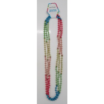 Rainbow Bead Necklace Pk 3