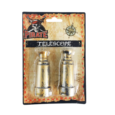 Party Favours - Gold Pirate Telescopes Pk 2 