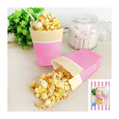 Pink Sorbet Popcorn Box Pk 4