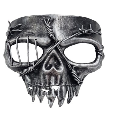 Halloween Silver Casper Face Mask Pk 1
