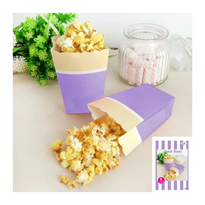 Purple Sorbet Popcorn Box Pk 4