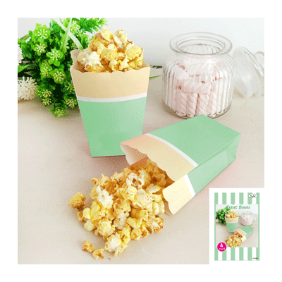 Green Sorbet Popcorn Box Pk 4