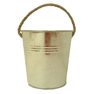 Small Rustic Metal Bucket (10.5cm) Pk 1
