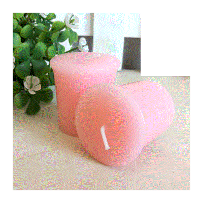 Pale Pink Sweetpea & Lily Scented Votive Candle (4.5cm x 4.5cm) Pk 1 (1 Candle Only)