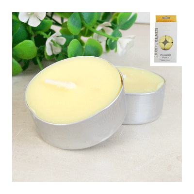 Yellow Pineapple Punch Scented Candle Tealights Pk 8