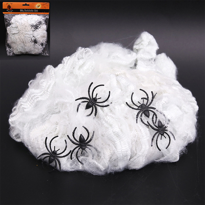 Stretchable Spider Web With Spiders (100g) Pk 1