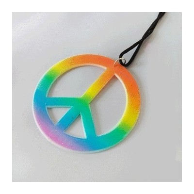 60's Hippie Peace Sign Necklace Pk 1