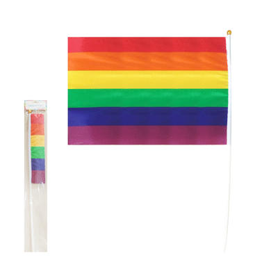 Rainbow Flag Waver (30cm x 45cm) Pk 1
