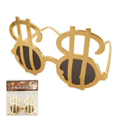 Gold Dollar Sign Party Glasses (Pk 1)