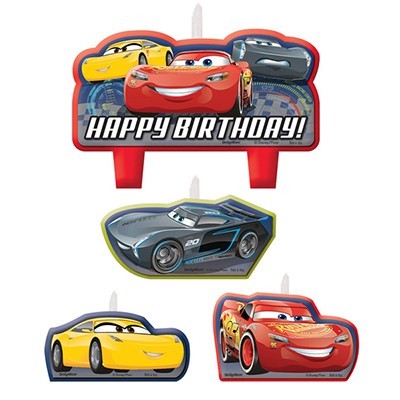 Cars 3 Moulded Candle Set Pk 4