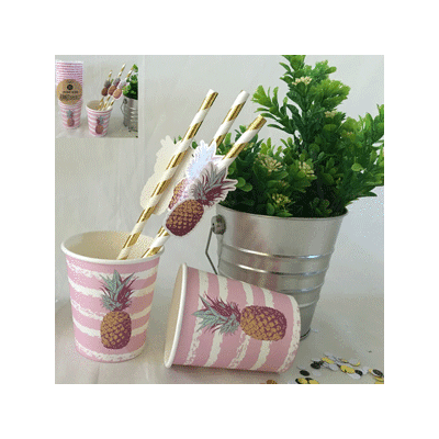 Troppo Pineapple 200ml Paper Cups Pk 20