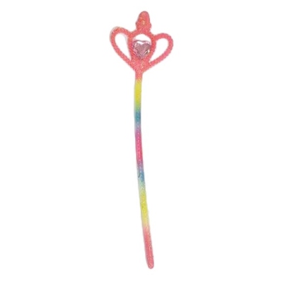 Rainbow Princess Fairy Wand with Diamante Pk 1
