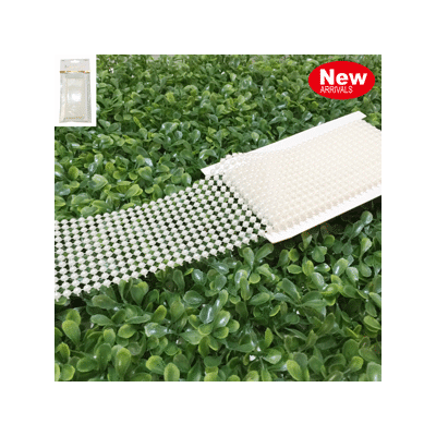 White Pearl Beaded Ribbon (1m) Pk 1
