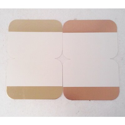 Large White Place Cards with Metallic Gold Pk 20 
