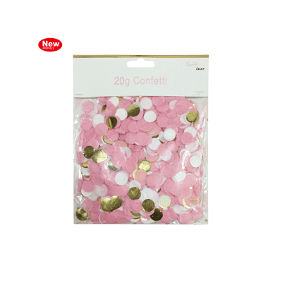 Pink, White & Gold Confetti Scatters (20g)