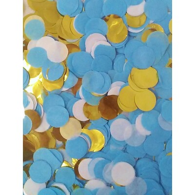 Blue, White & Gold Confetti Scatters (20g) Pk 1