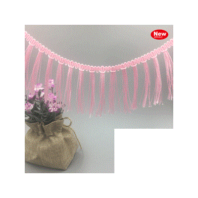 Pale Pink Fringe Trim (3m) Pk 1