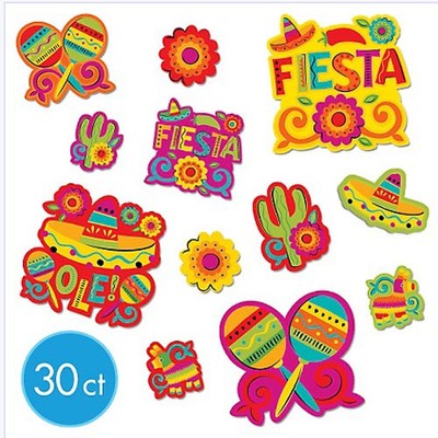 Mexican Fiesta Cutouts Pk 30
