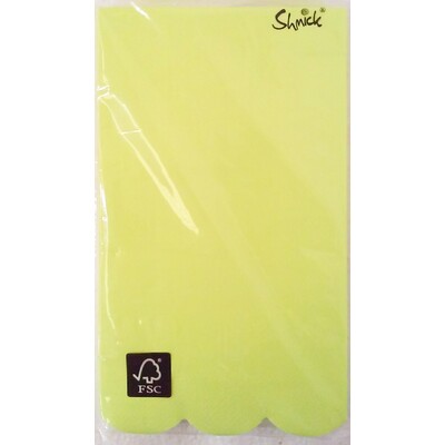 Neon Chartreuse Yellow 3 Ply Lunch Napkins Pk 15